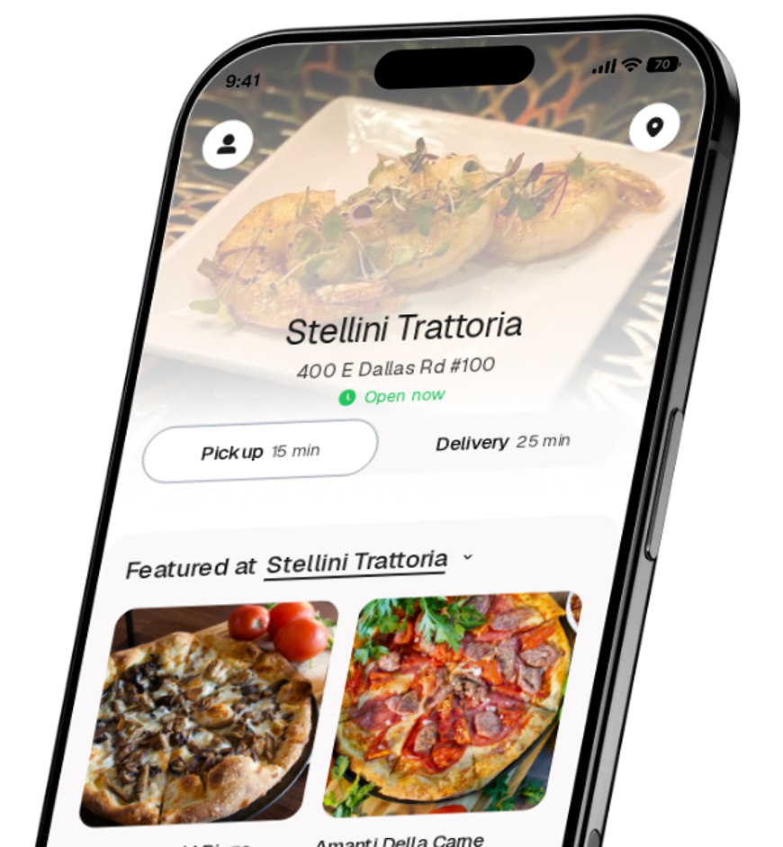 Stellini Trattoria app preview