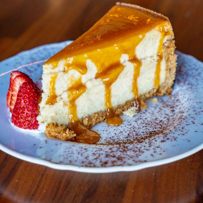Crown Royal Vanilla Bean Cheesecake.
